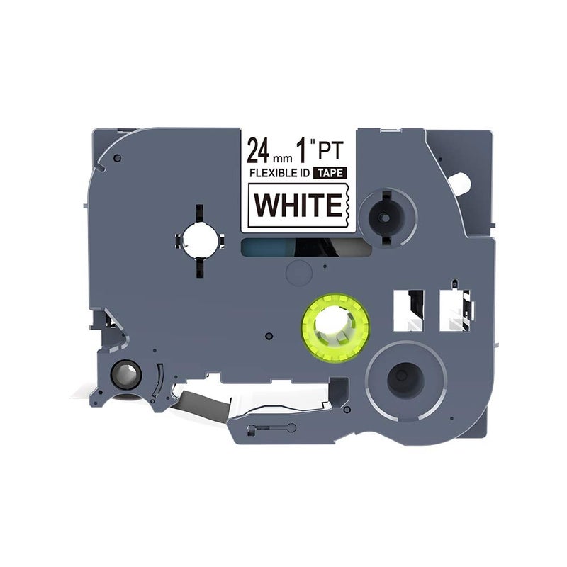 IDIK 1PK Black on White Flexible ID Cable and Wire Label Tape Compatible for Brother P-Touch TZe-FX251 TZ FX251 Tze FX251(24mm x 8m) - Image 4